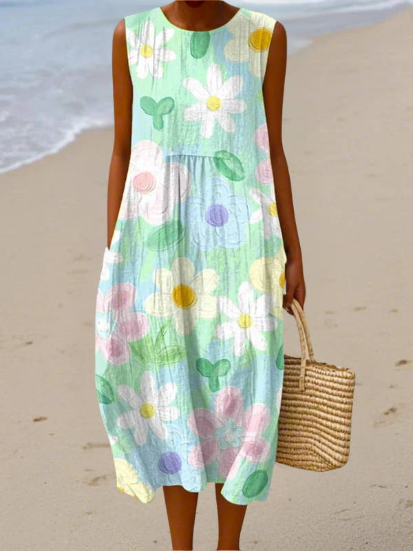 Erinâ„¢ | Pastel Blossom Midi Dress