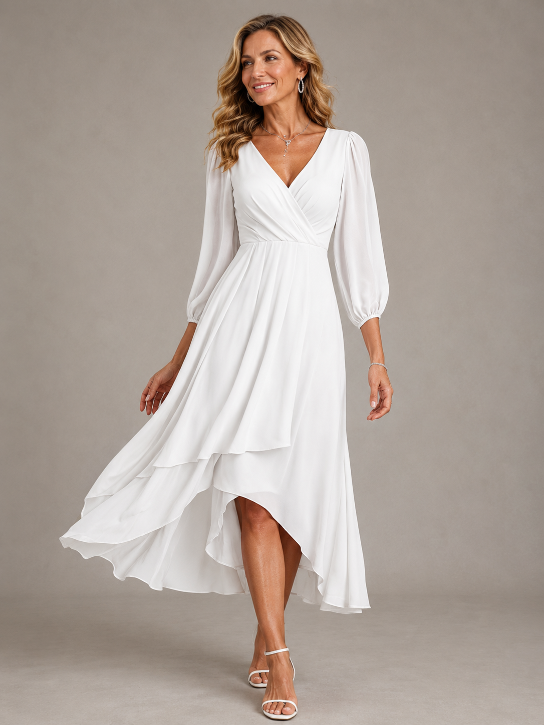 Miaâ„¢ | Elegant V-neck Long Dress